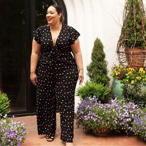 Polka Dot Jumpsuit in Black
